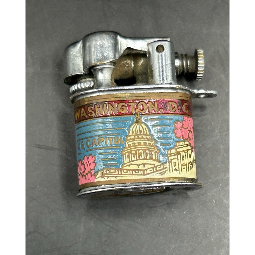 Washington DC Souvenir Lift Arm Lighter US Capitol White House Japan Vintage